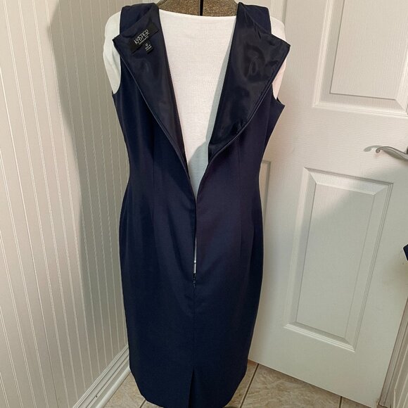KASPER NAVY SUIT WITH SHEATH DRESS AND JACKET, SIZE 12 - Picture 6 of 13